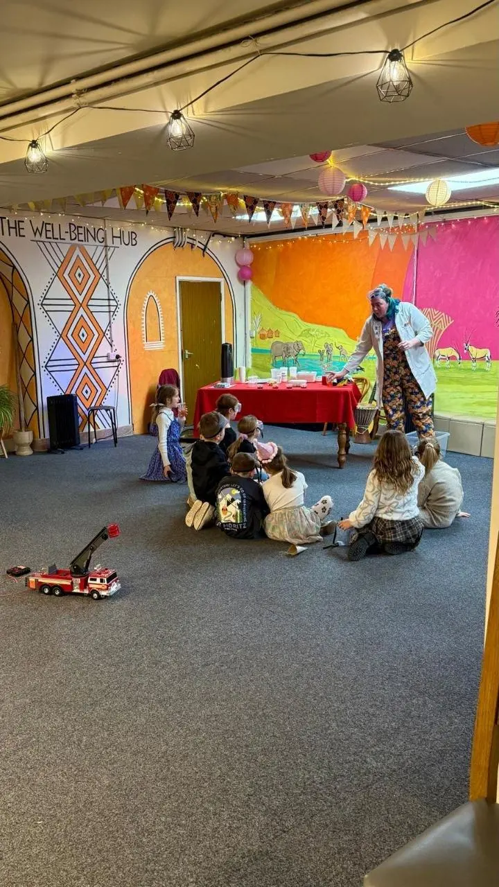 A family session under way in the main room at The Wellbeing Hub