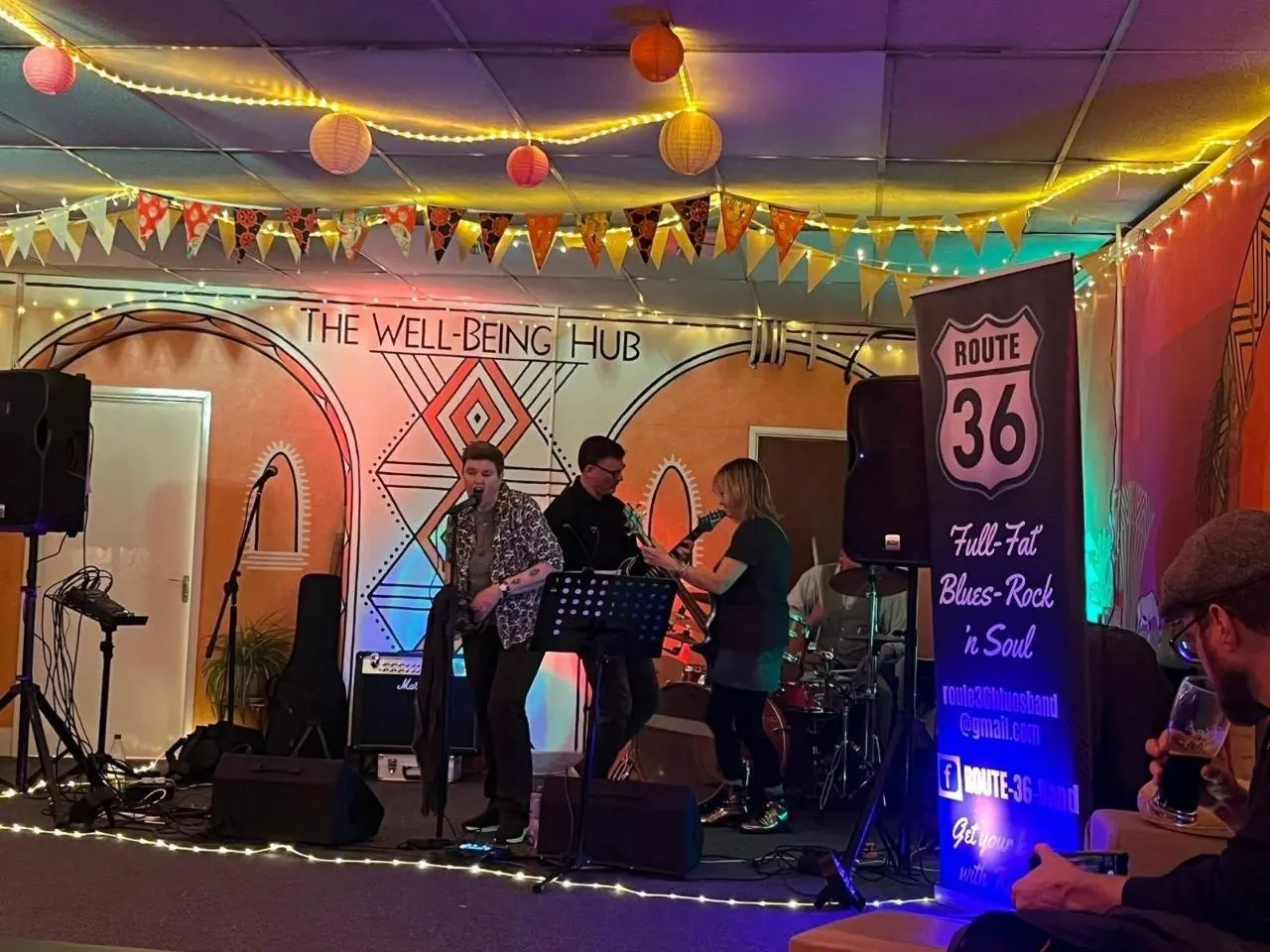 Route 36 performing live at The Wellbeing Hub