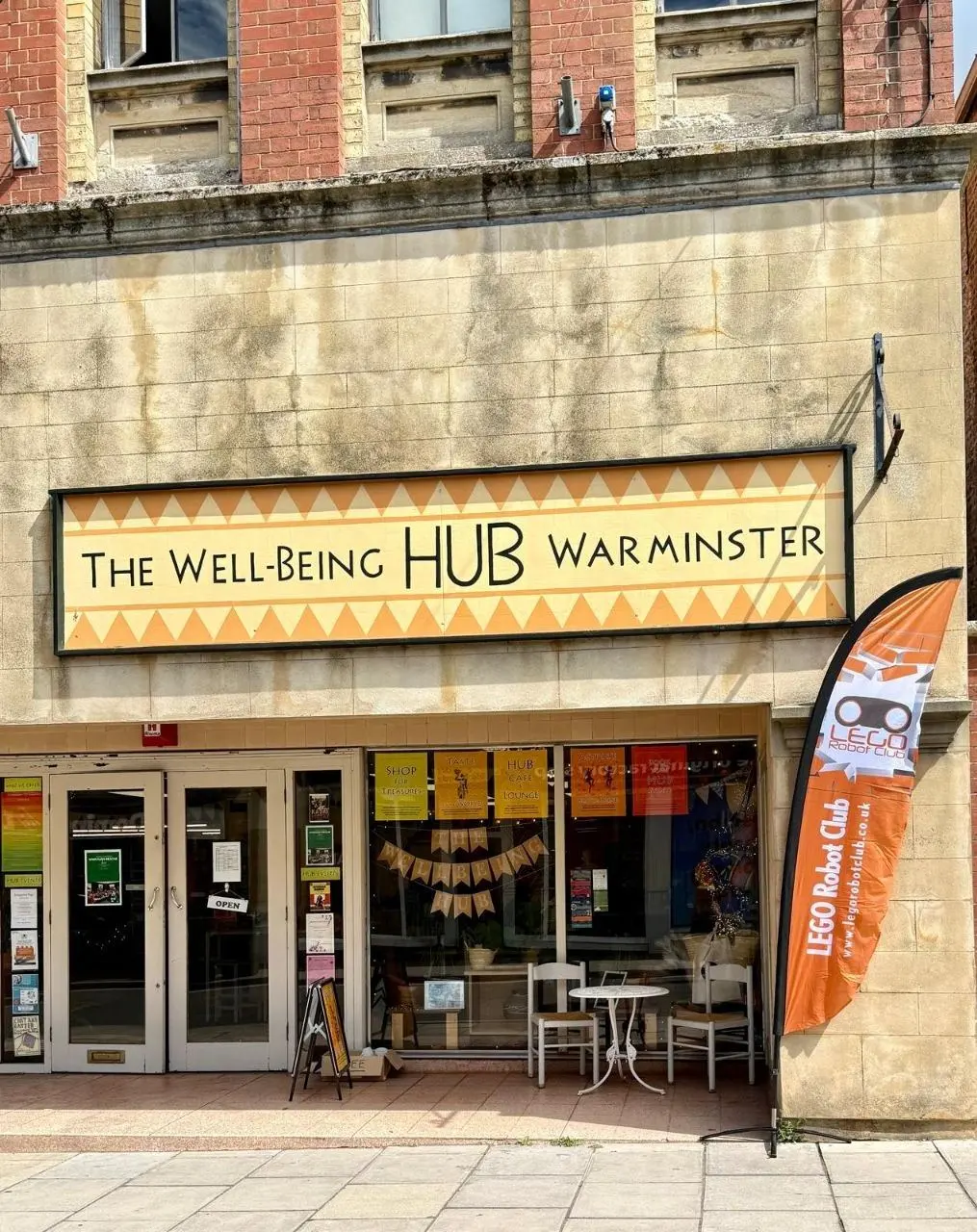 The Wellbeing Hub shopfront on Warminster High Street