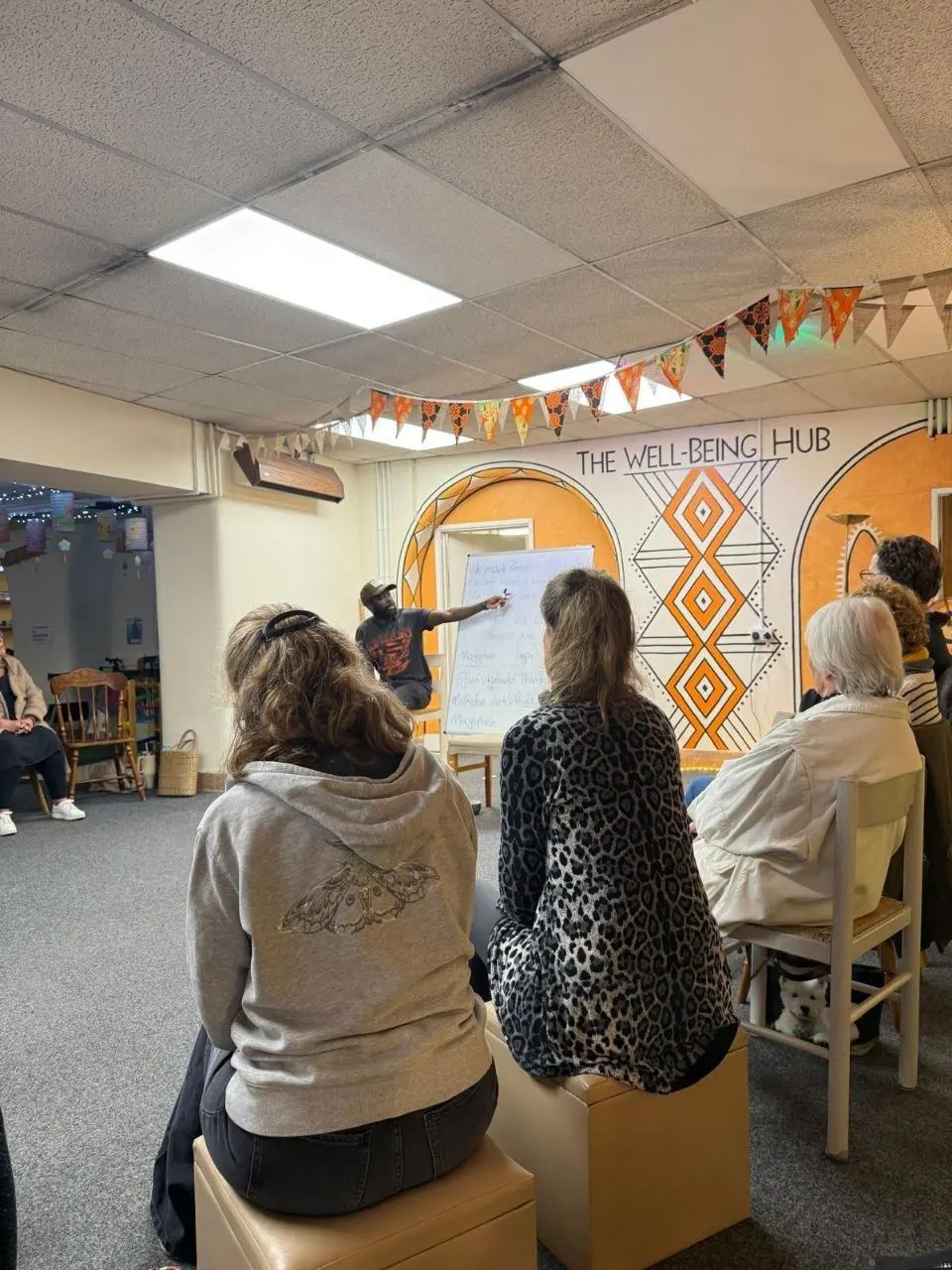 A language lesson in progress at The Wellbeing Hub